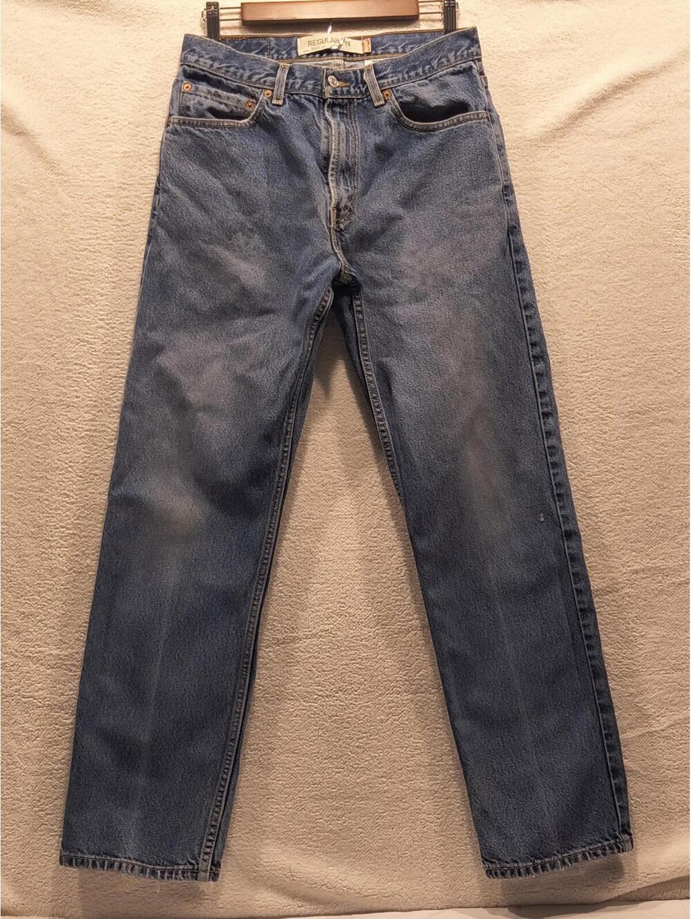 Y2K Levis 505 Jeans Mens 33x32 (31x30) Blue Medium Wash Regular 2006